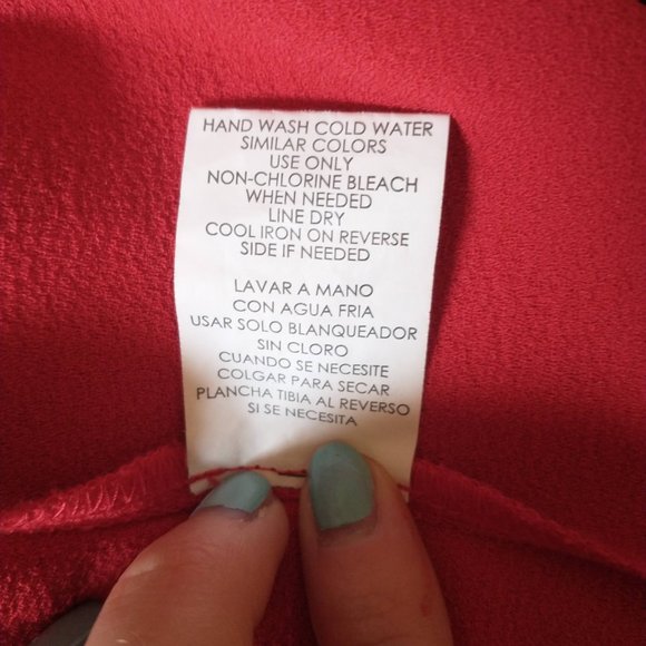 Cloth & People sleeveless red sheath dress with tie front neckline Size M - Picture 2 of 6